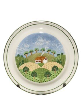Sangostone Country Cottage Dinner Plates 10.5" Dia. Set Of Four